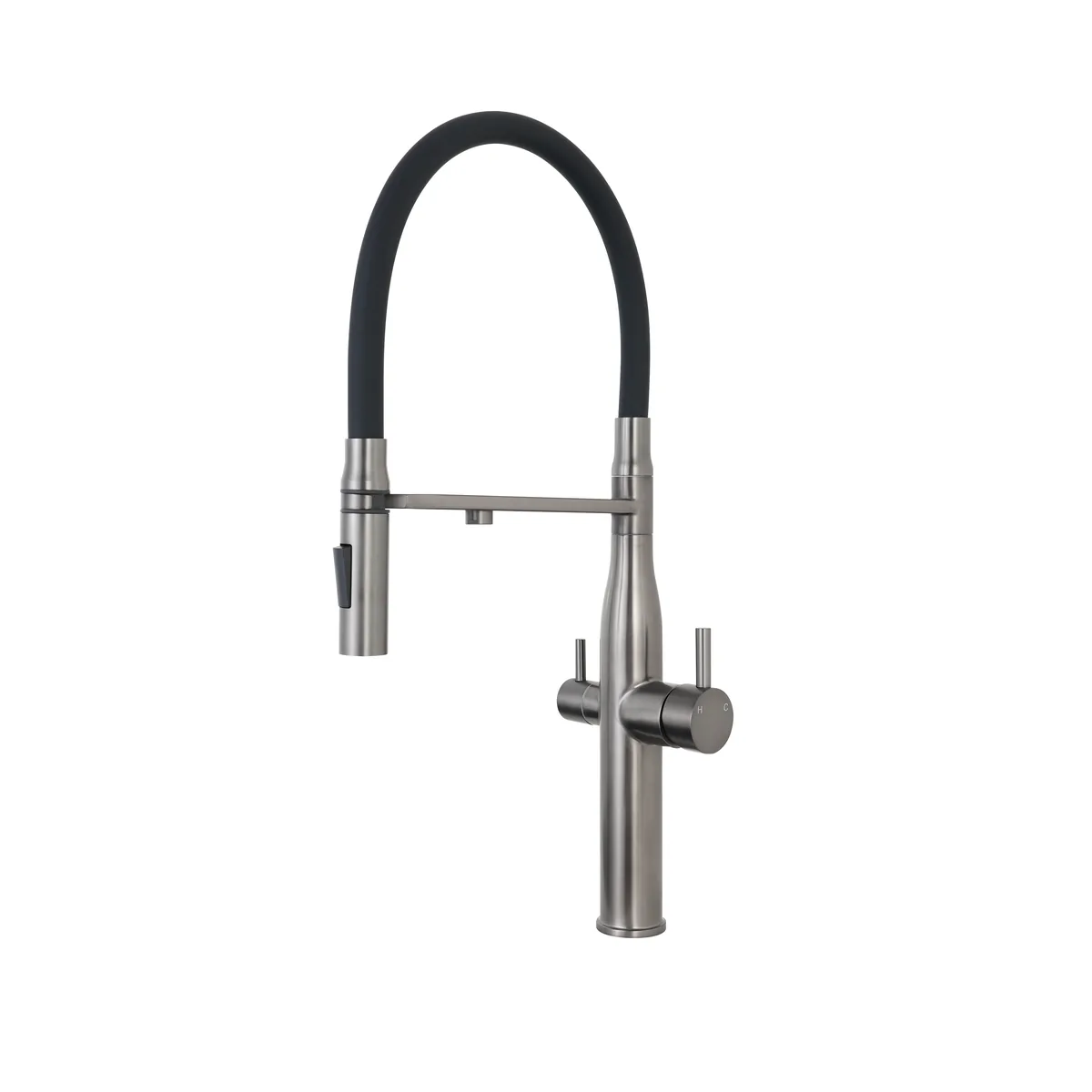 3-way vegie sprayer mixer tap in gunmetal