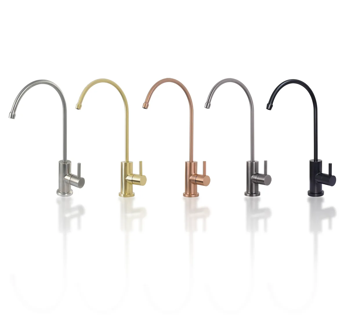 Collection of Filters For You dedicated filter taps in six finishes
