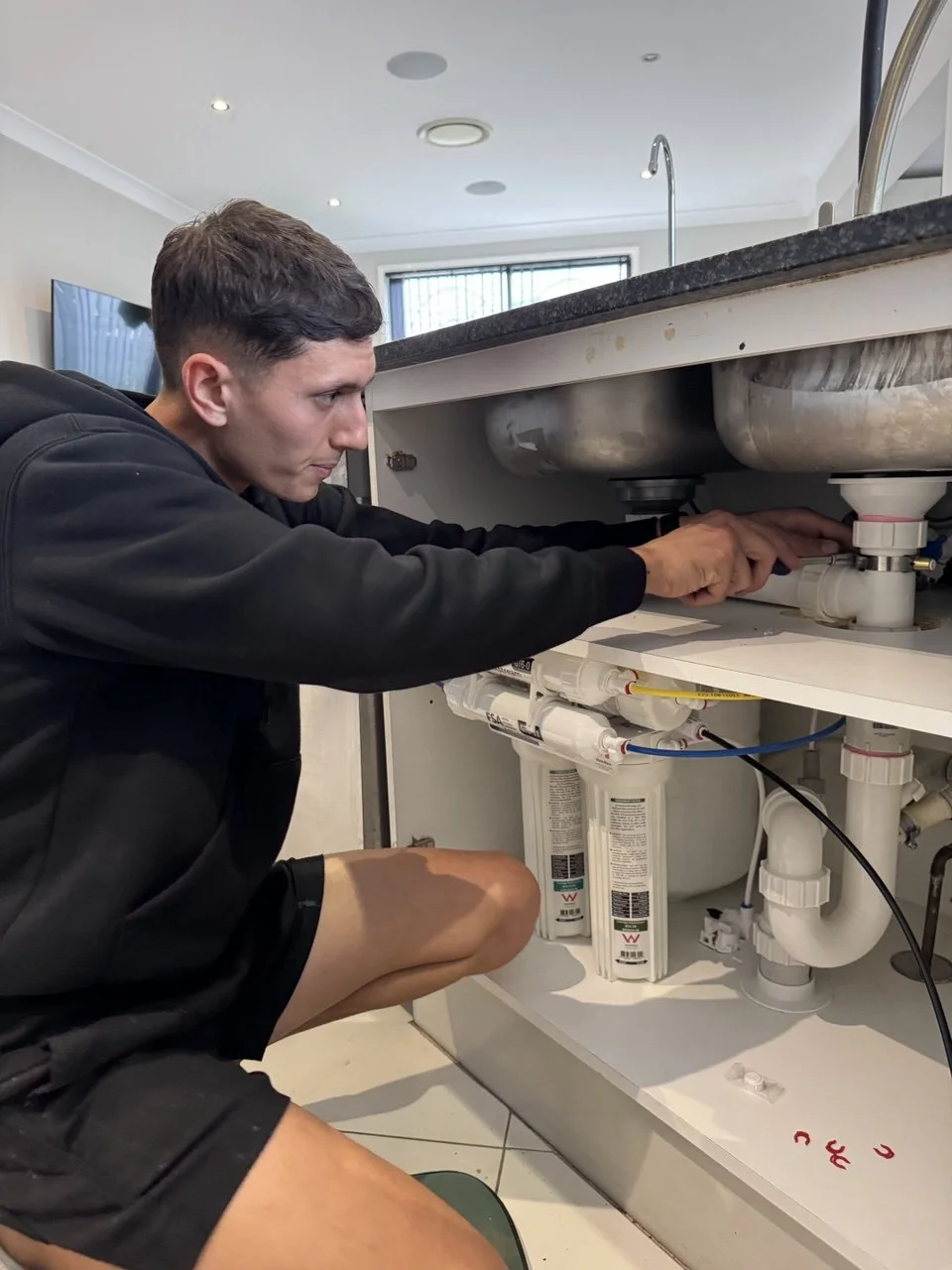 Smart RO water filter installation completed Sydney home