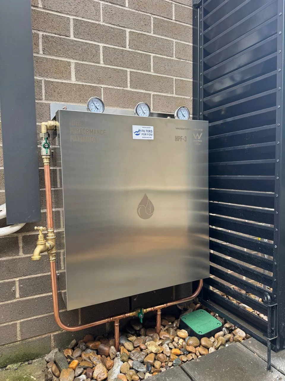 HPF-3 whole home water filtration system installation Sydney