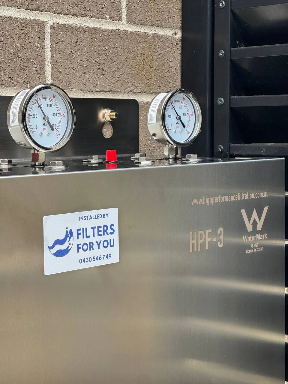 Filters For You HPF-3 water filtration system Sydney install