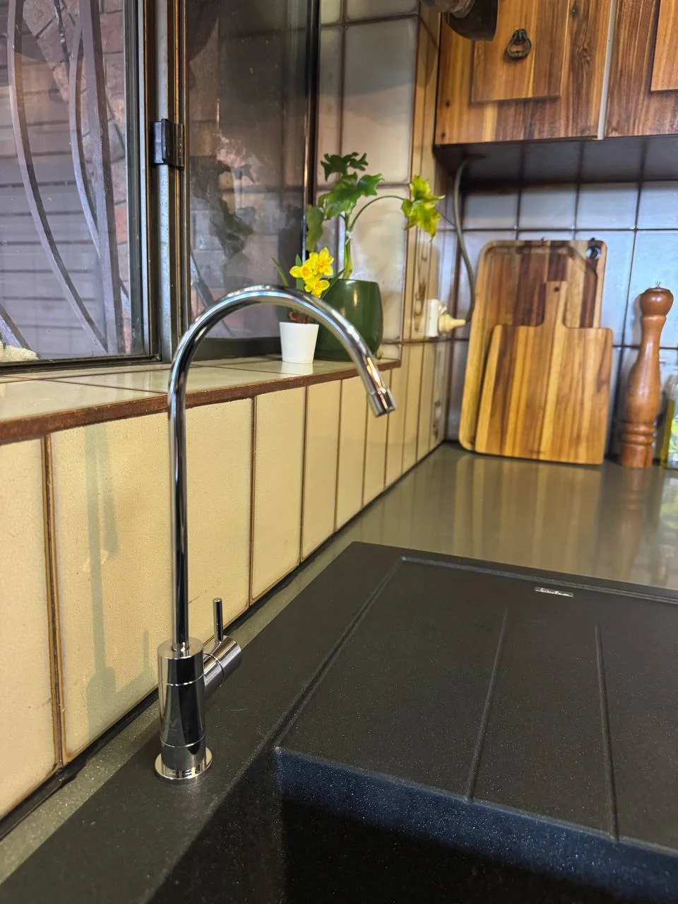 Filtered water tap installed Sydney kitchen home water filtration
