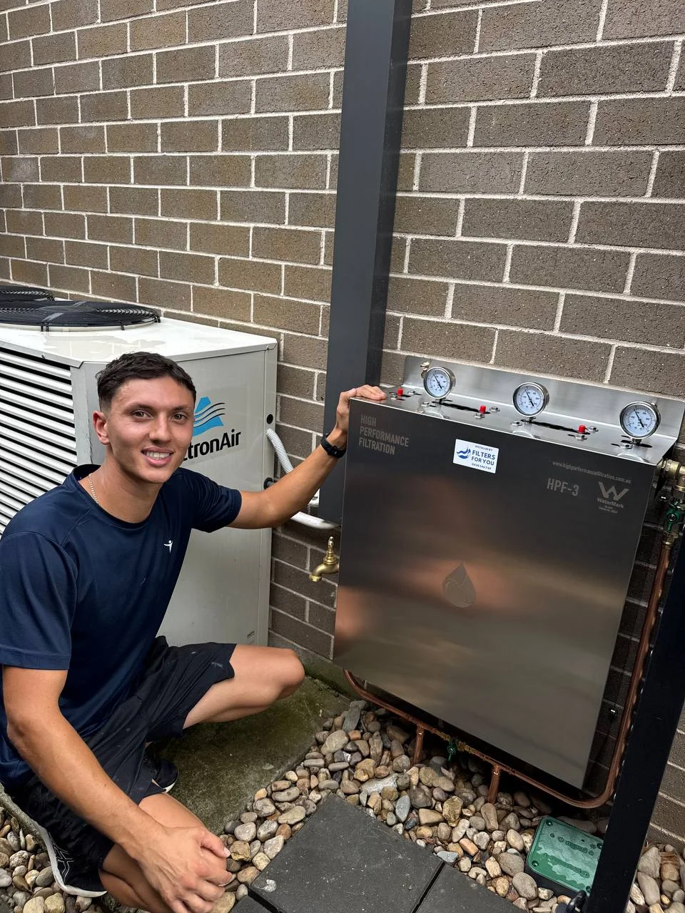 Jean-Paul licensed plumber installing home water filtration system Sydney