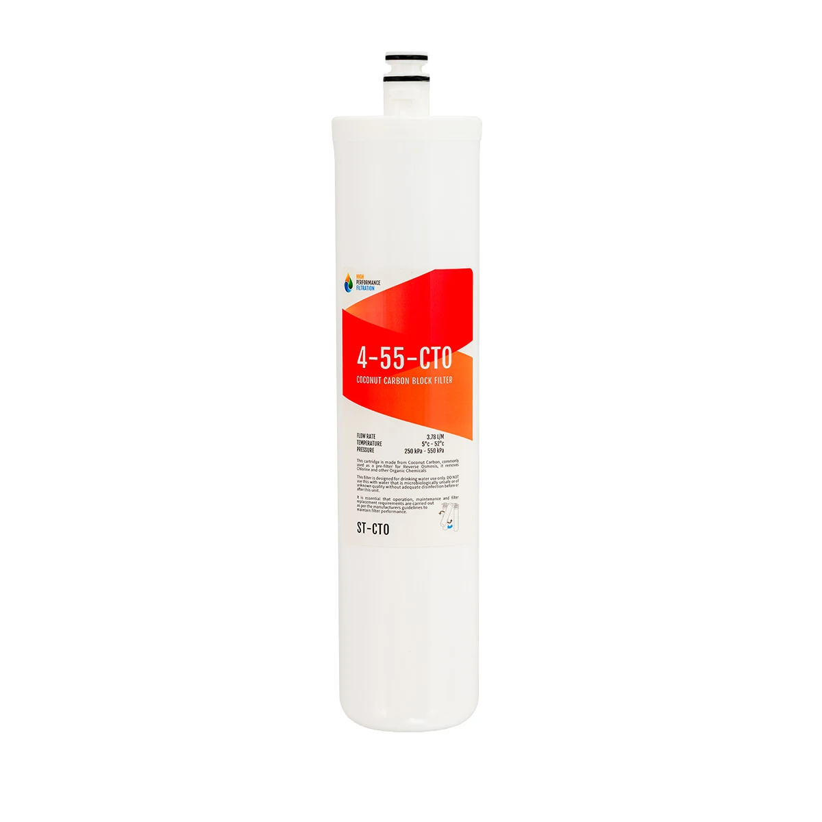 5 micron coconut carbon block CTO quick-change pre-filter cartridge for the Pure Luxe RO system