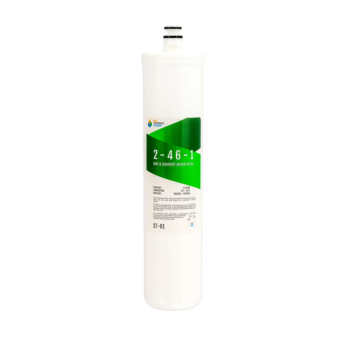 1 micron quick-change sediment cartridge for the Pure Luxe smart monitor reverse osmosis system