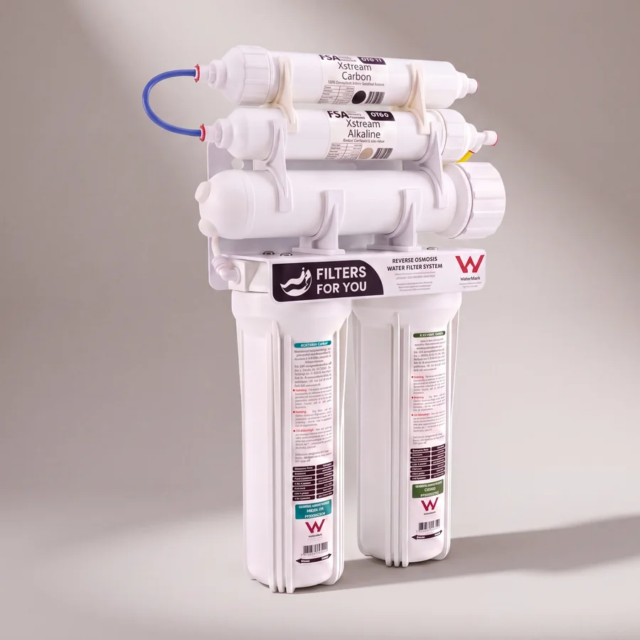 The Pure Plus five stage alkaline reverse osmosis system