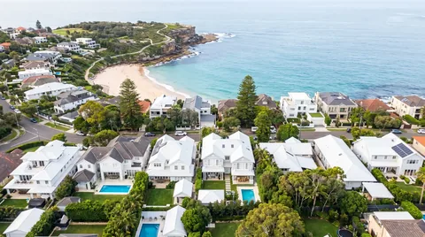 Aerial view of homes in Eastern Suburbs, Sydney