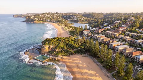 Aerial view of homes in Northern Beaches, Sydney