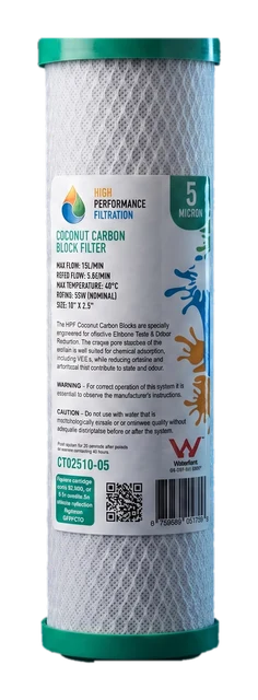 The five micron coconut carbon block cartridge